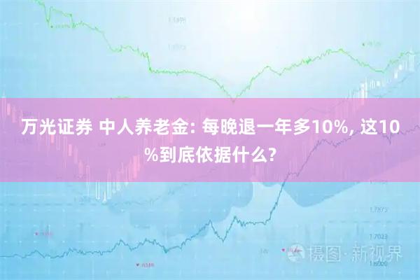 万光证券 中人养老金: 每晚退一年多10%, 这10%到底依据什么?